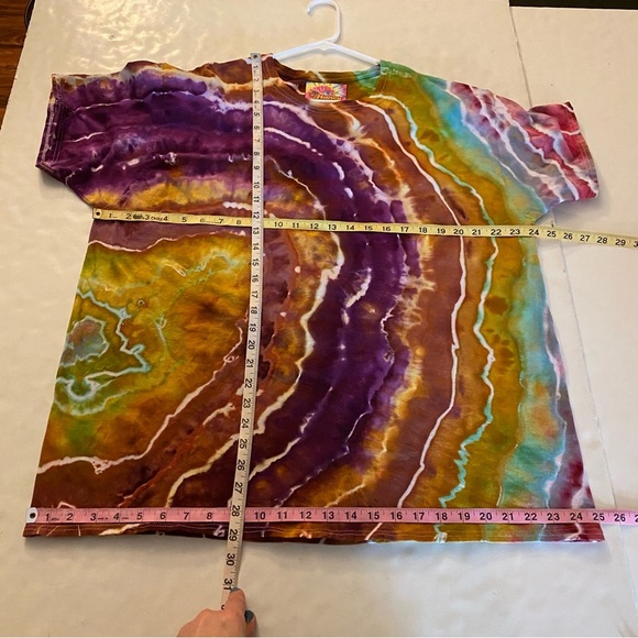Handmade Geode Tie Dye Shirt Mens Size 2XL Unisex XXL Tee Tshirt Cotton Crewneck - Picture 6 of 8